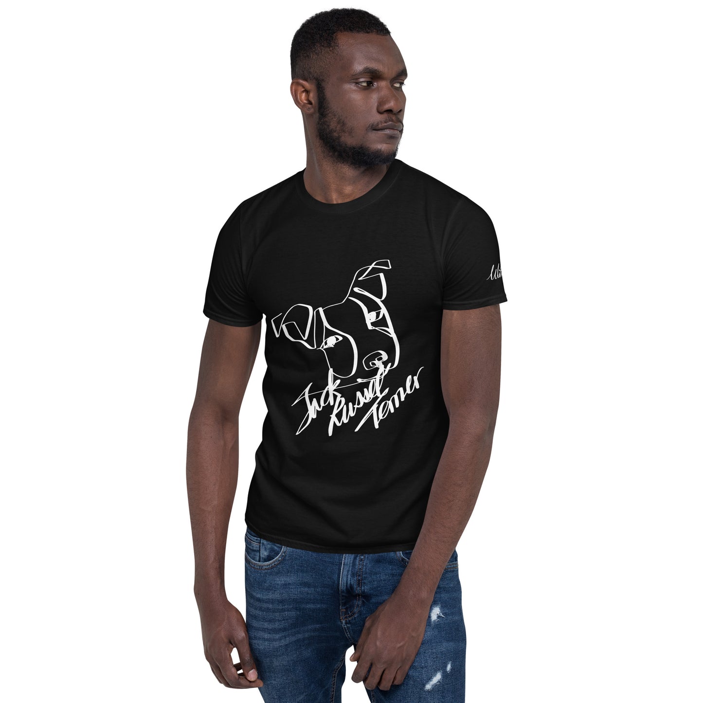 Jack Russel Terrier Print Black T-Shirt