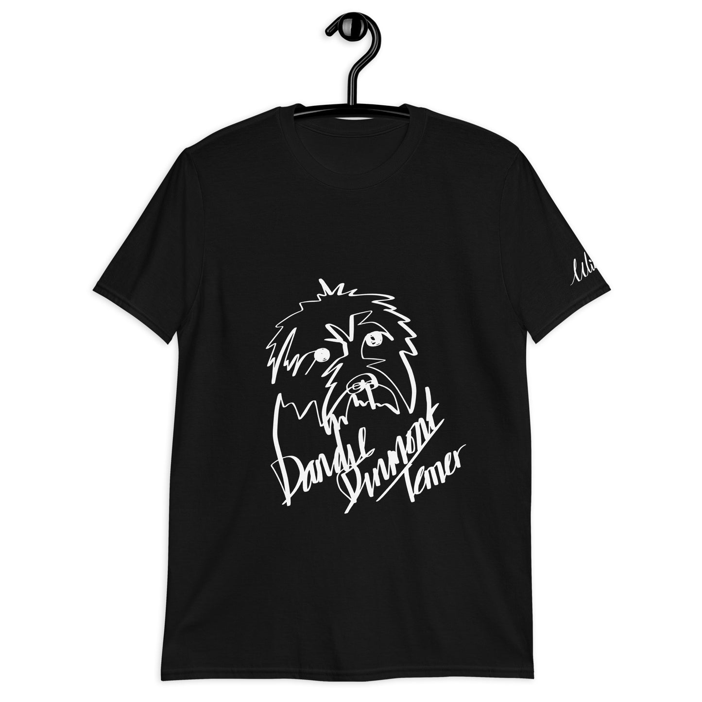 Dandie Dinmont Terrier Print Black T-Shirt