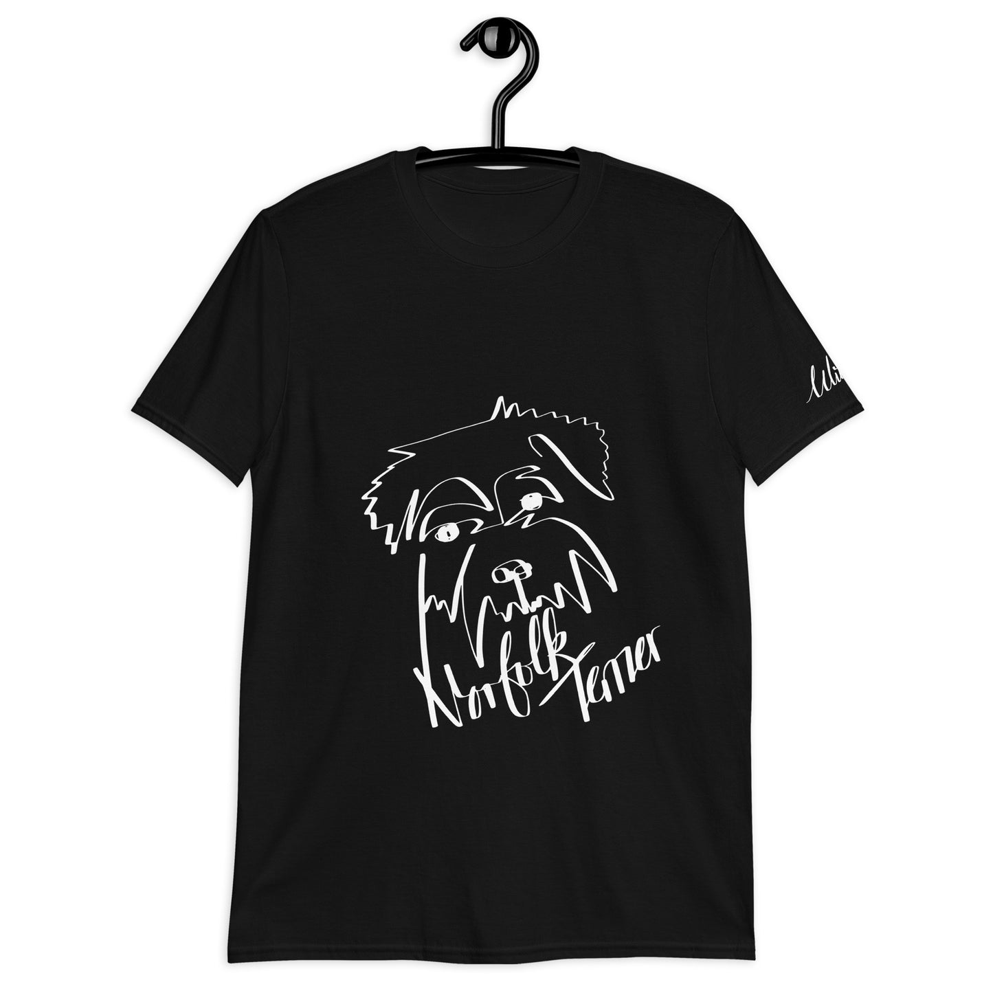 Norfolk Terrier Print Black T-Shirt