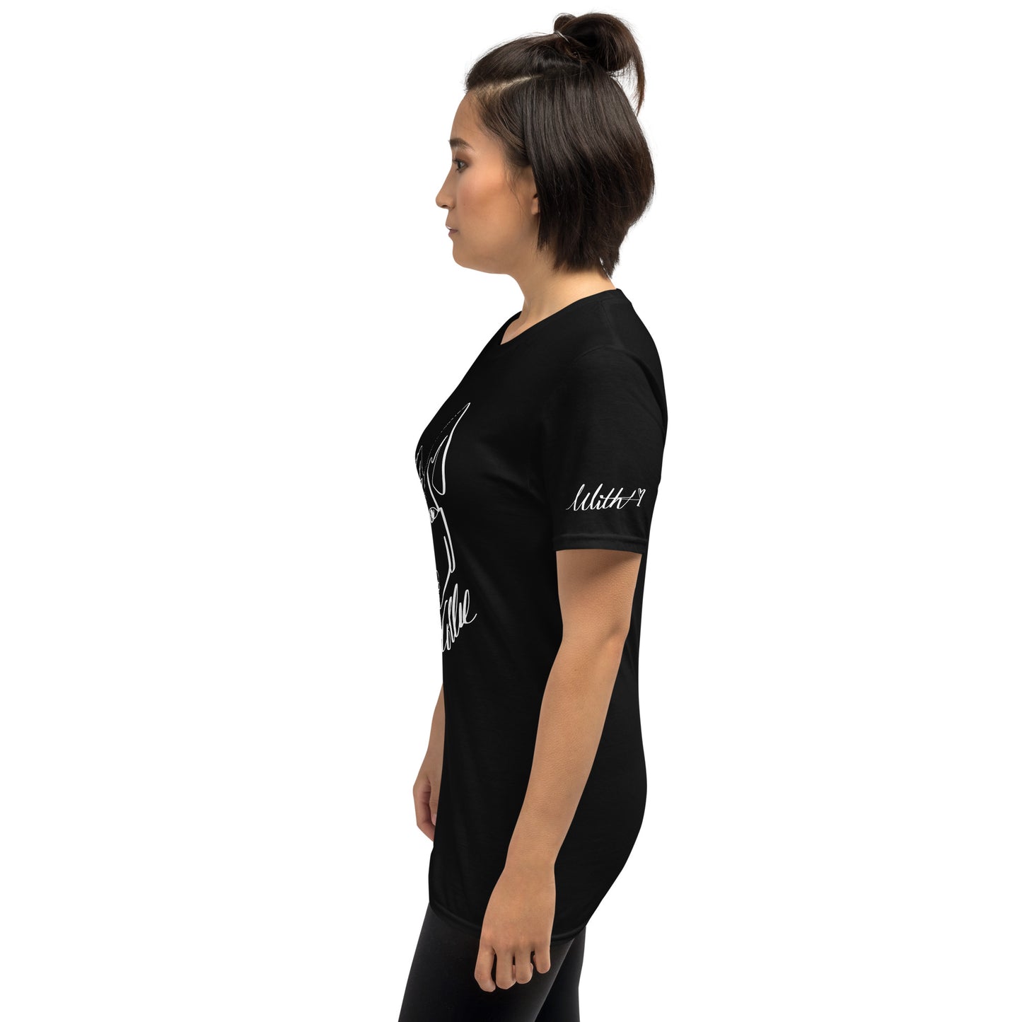 Smooth Collie Print Black T-Shirt
