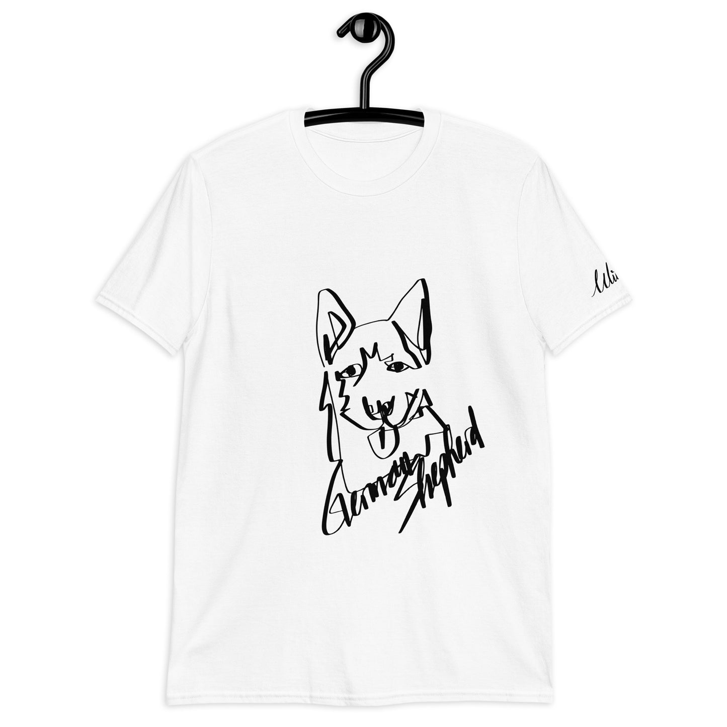 German Shepherd Print White T-Shirt