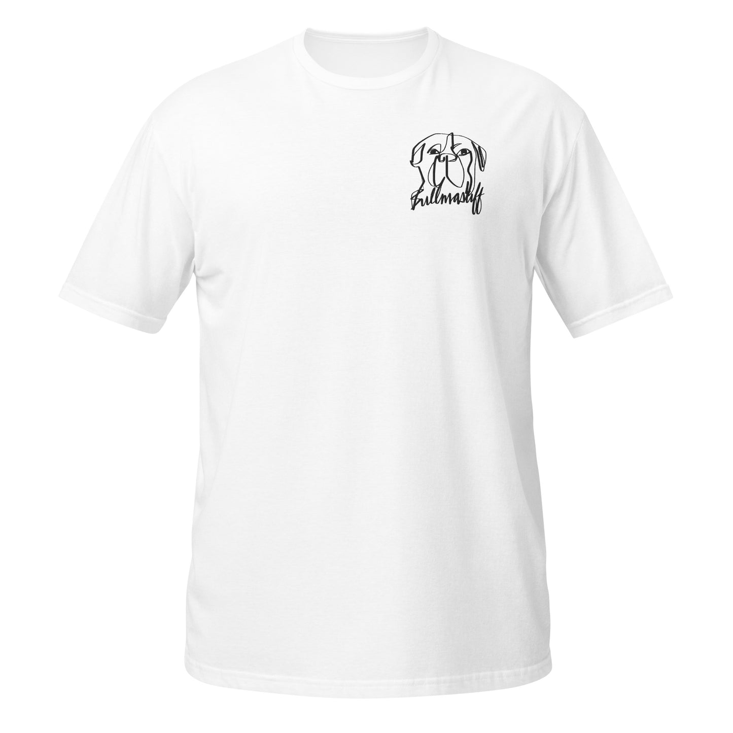 Bullmastiff Embroidery White T-Shirt
