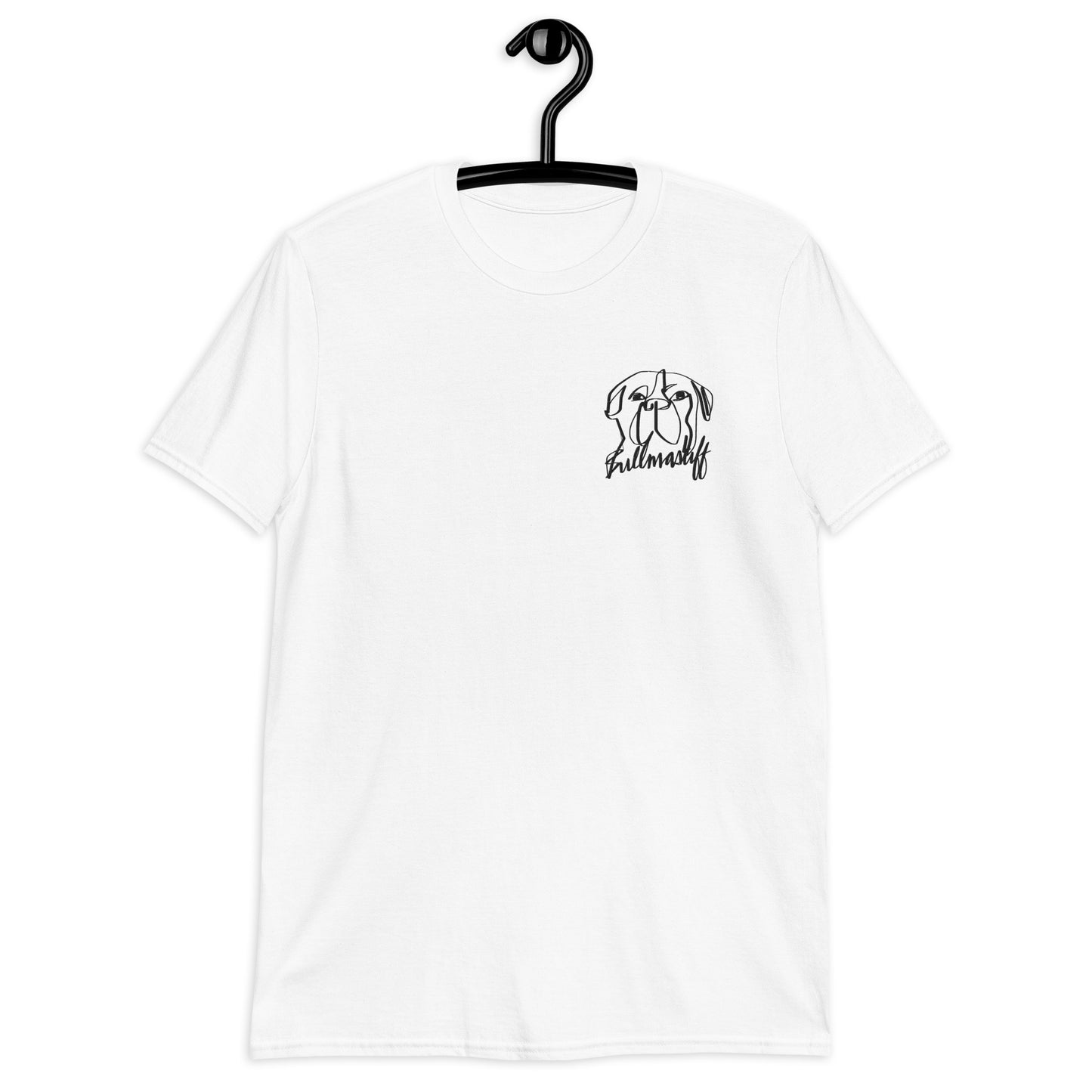 Bullmastiff Embroidery White T-Shirt