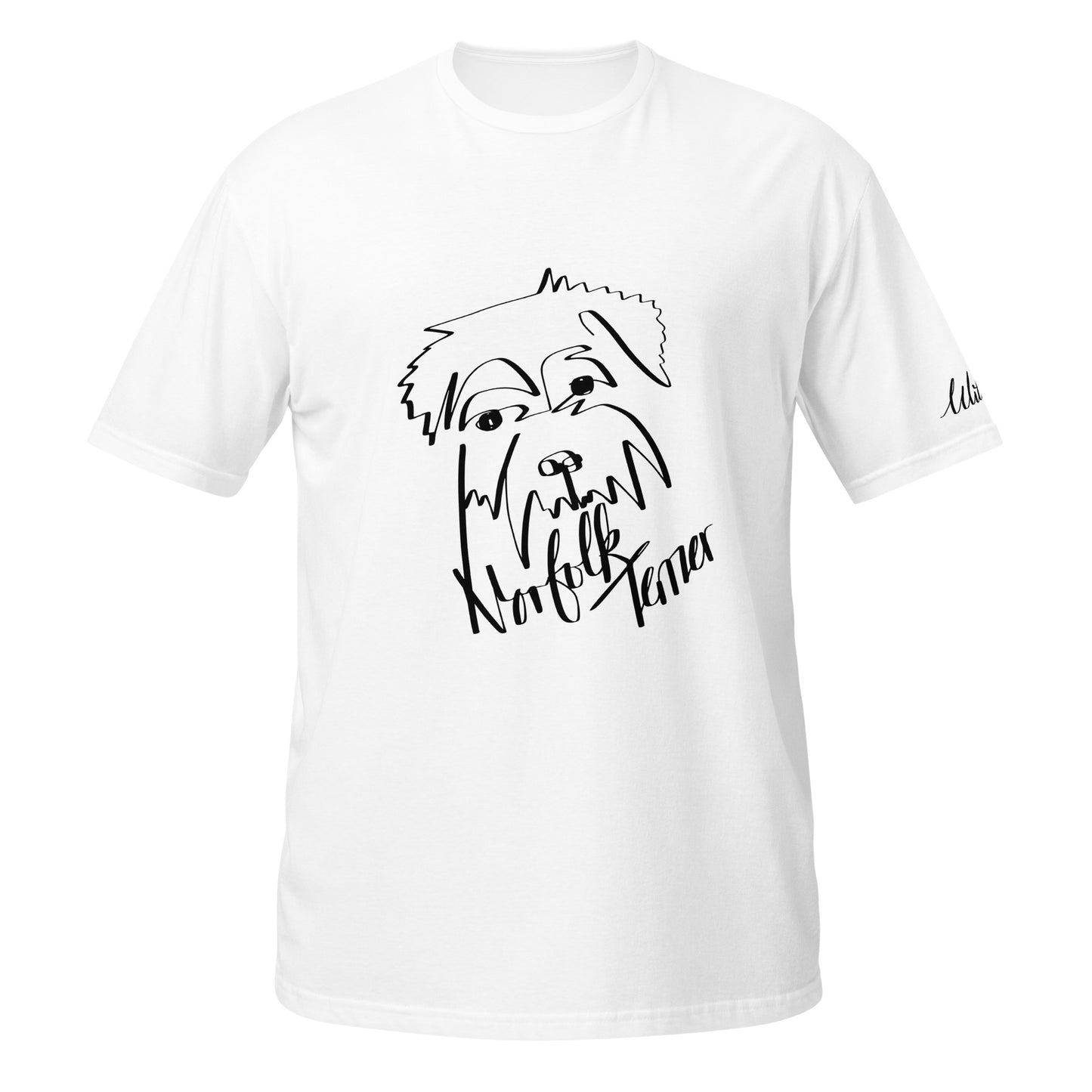 Norfolk Terrier Print White T-Shirt