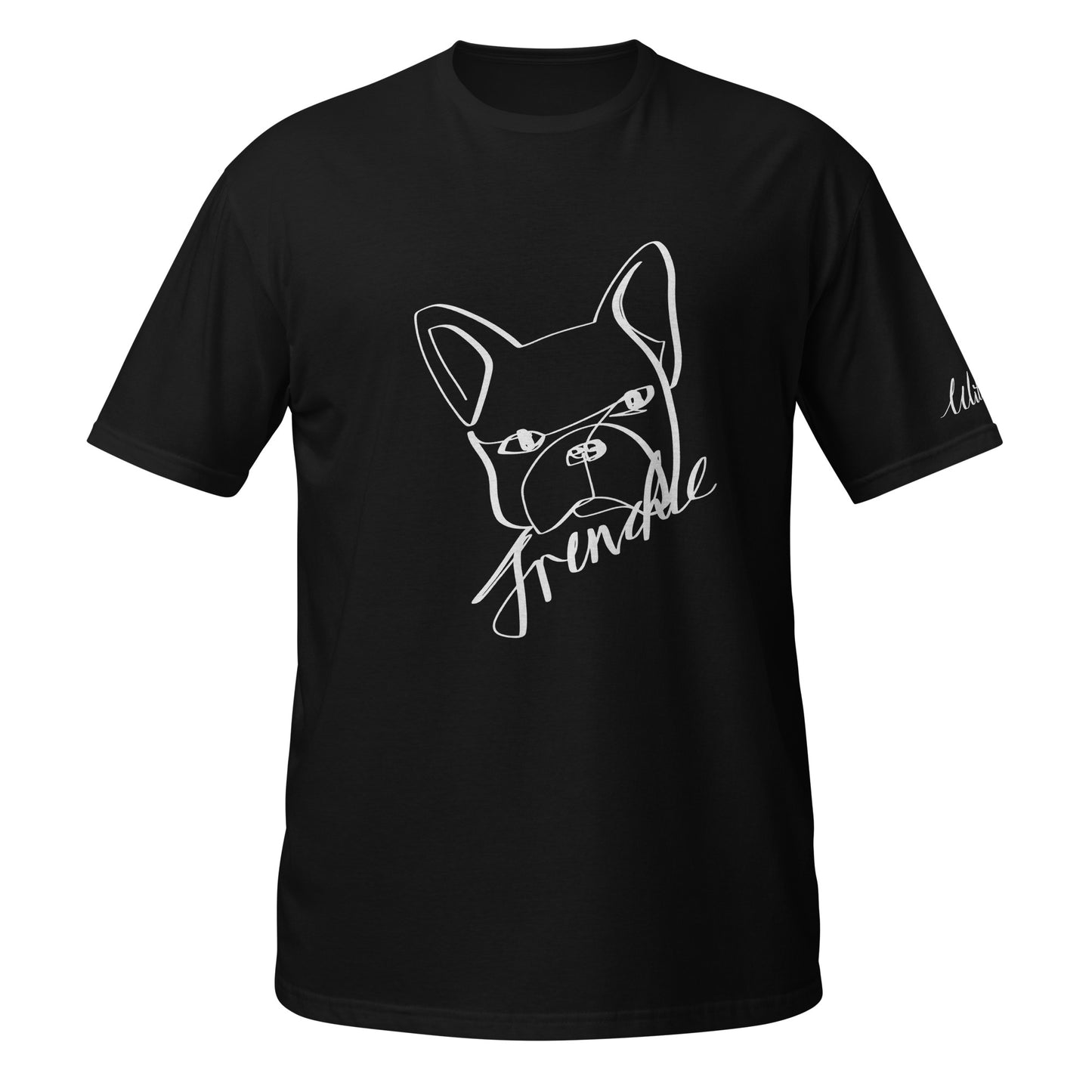 French Bulldog Print Black T-Shirt