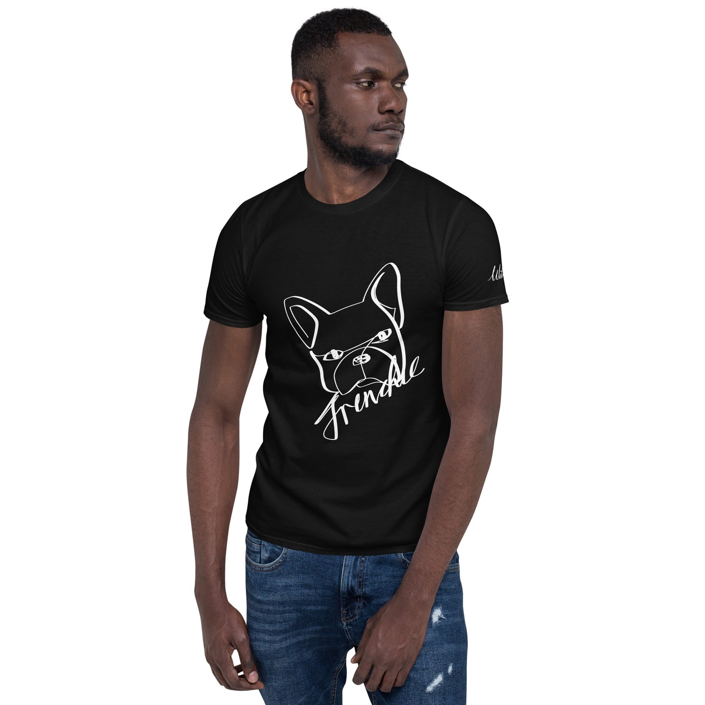 French Bulldog Print Black T-Shirt