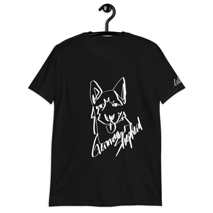 German Shepherd Print Black T-Shirt