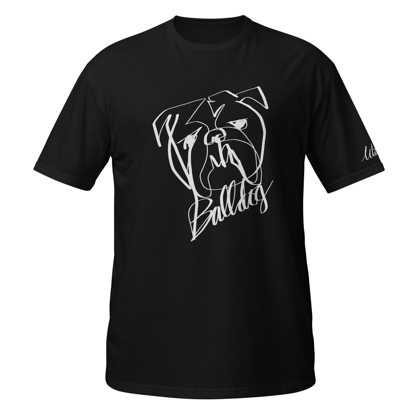 Bulldog Print Black T-Shirt