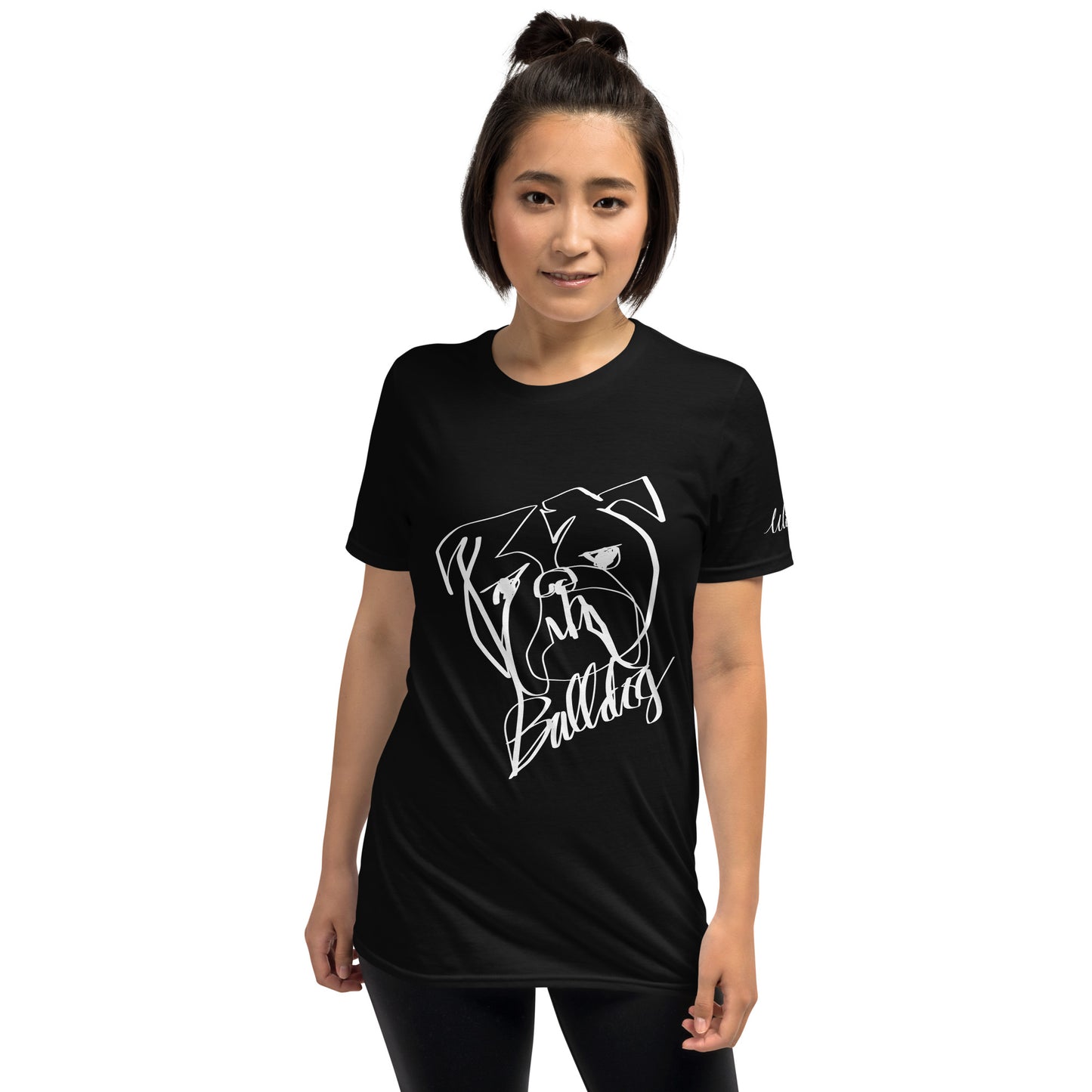 Bulldog Print Black T-Shirt