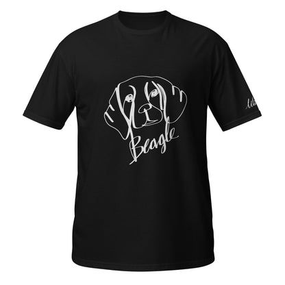 Beagle Print Black T-Shirt