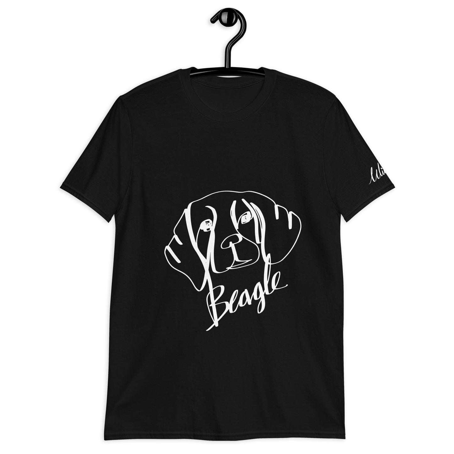 Beagle Print Black T-Shirt