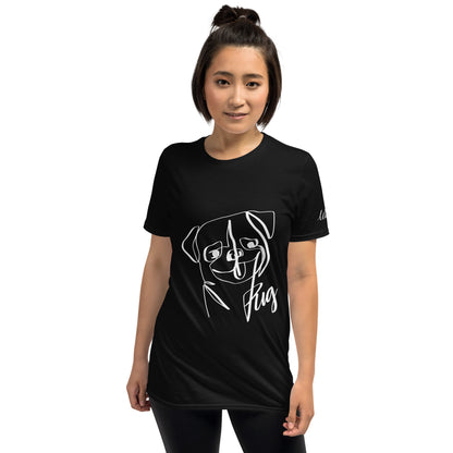 Pug Print Black T-Shirt