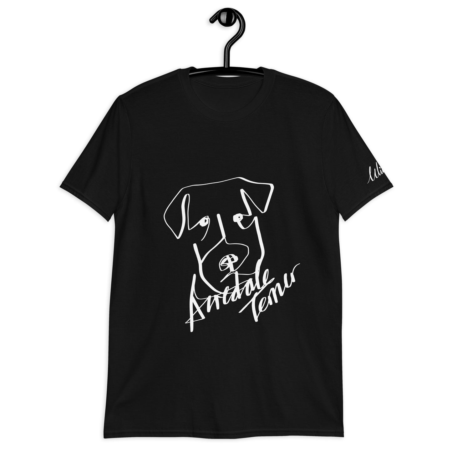 Airedale Terrier Print Black T-Shirt