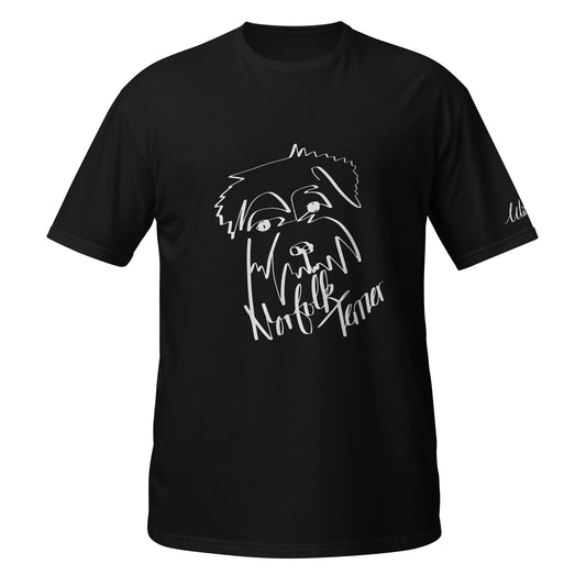 Norfolk Terrier Print Black T-Shirt