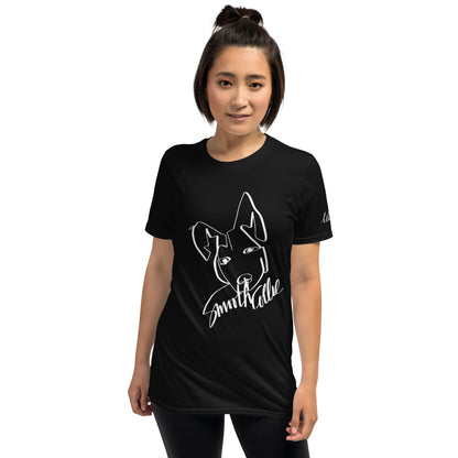 Smooth Collie  Print Black T-Shirt