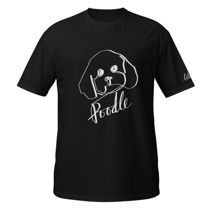 Poodle Print Black T-Shirt