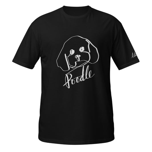 Poodle Print Black T-Shirt