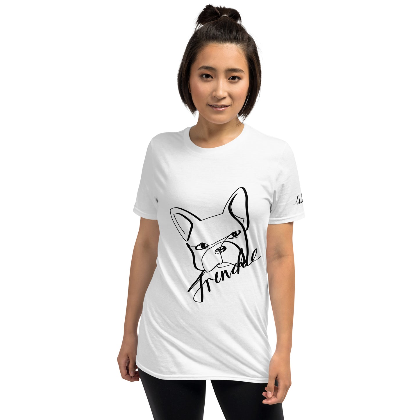 French Bulldog Print White T-Shirt