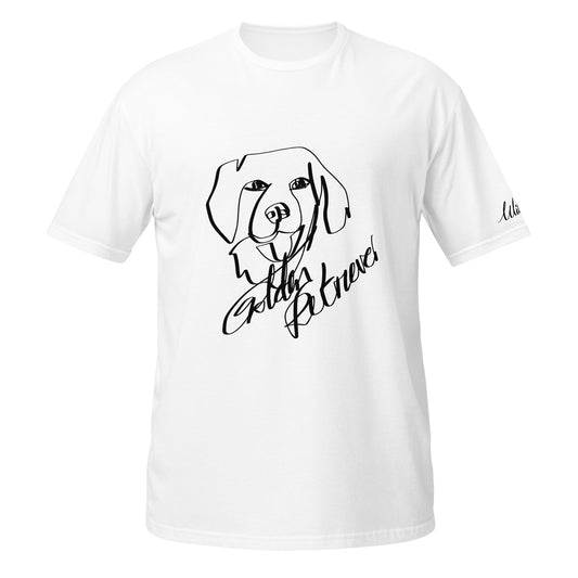 Golden Retriever Print White T-Shirt