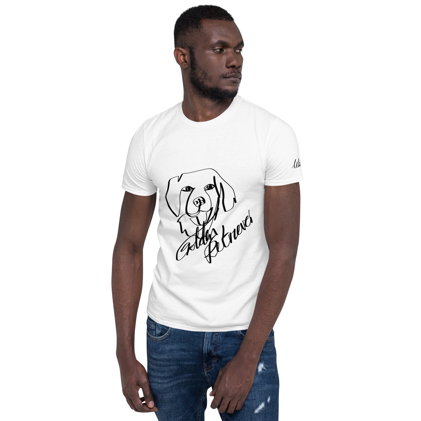 Golden Retriever Print White T-Shirt