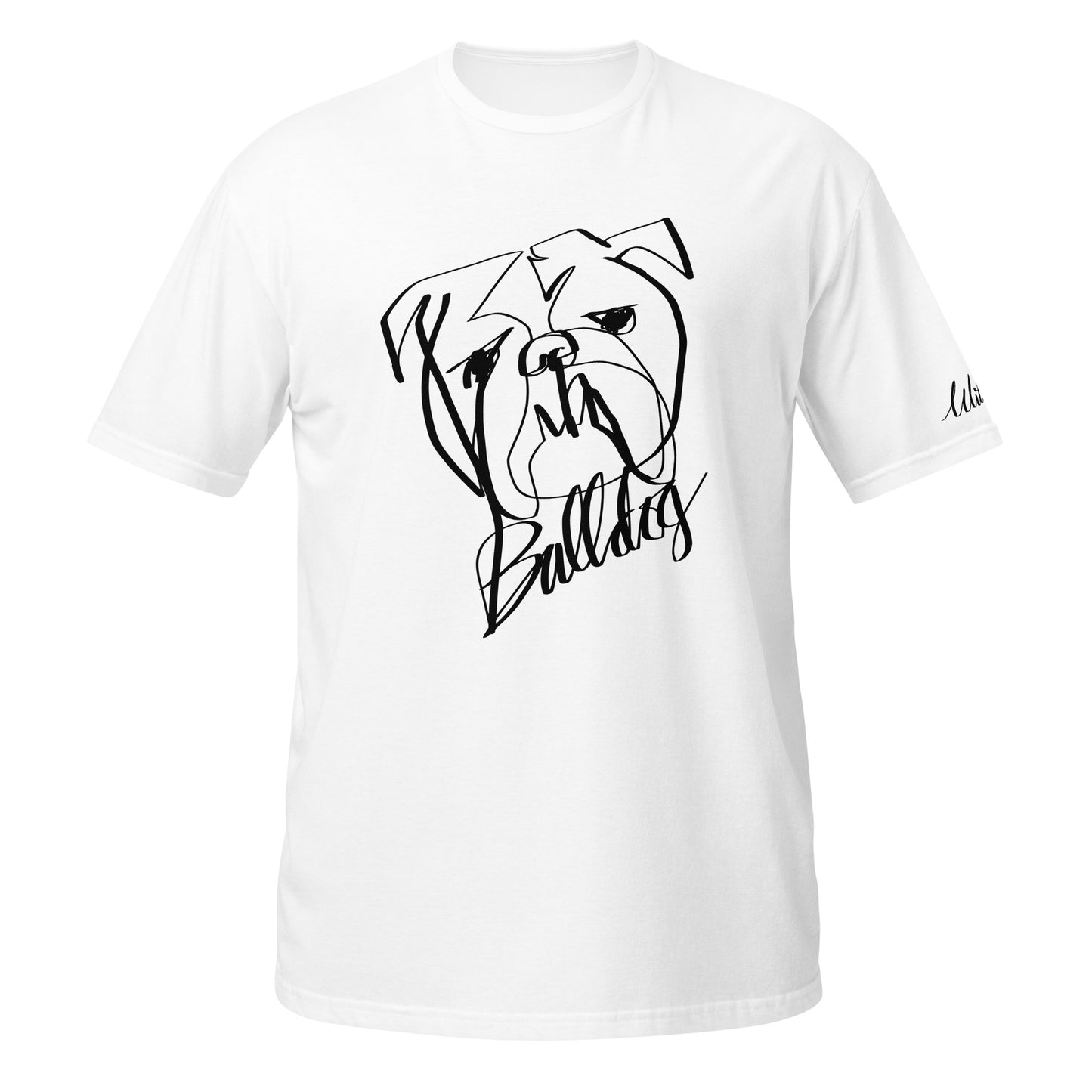 Bulldog Print White T-Shirt