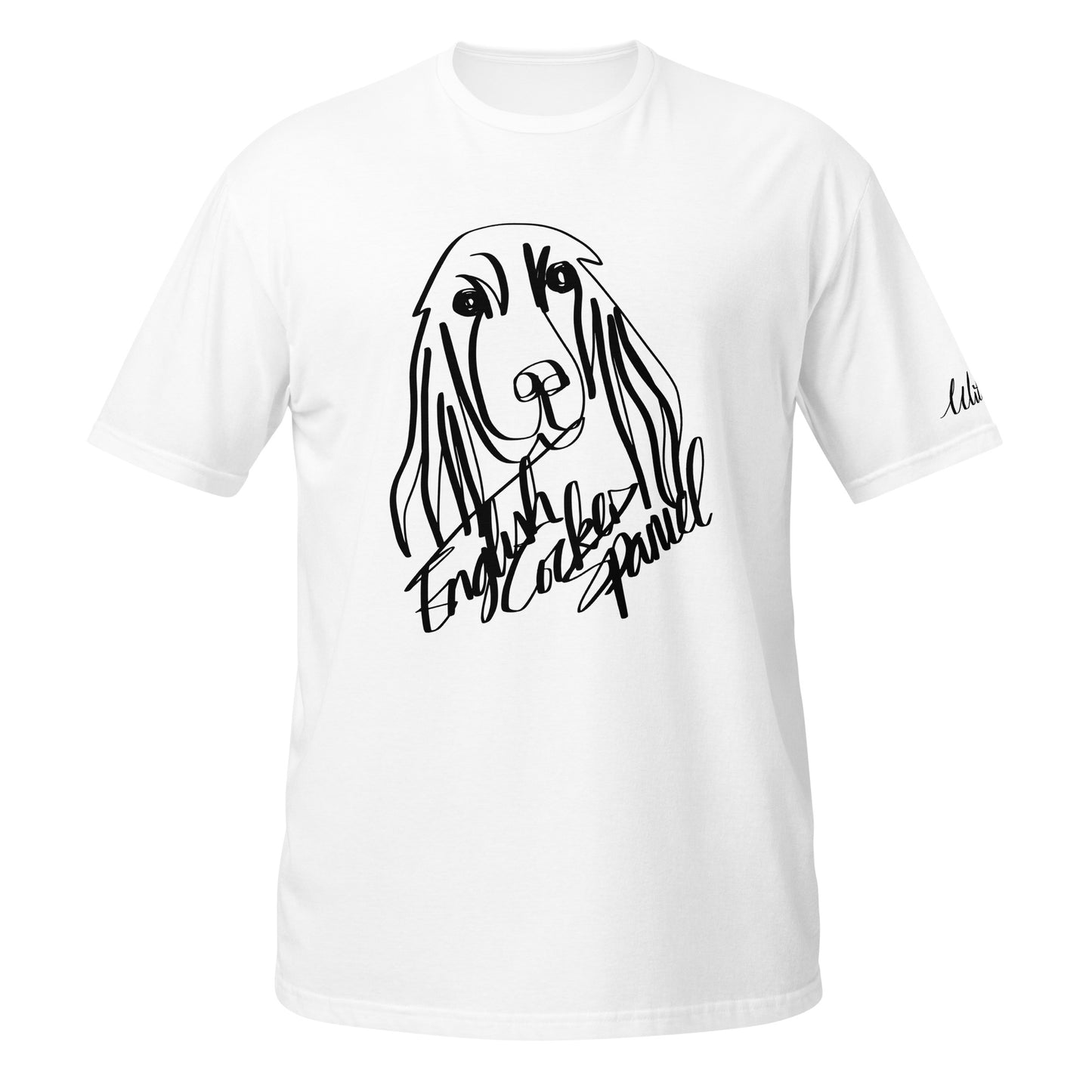 English Cocker Spaniel Print White T-Shirt