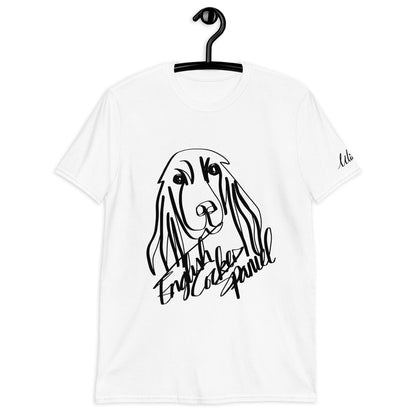 English Cocker Spaniel Print White T-Shirt