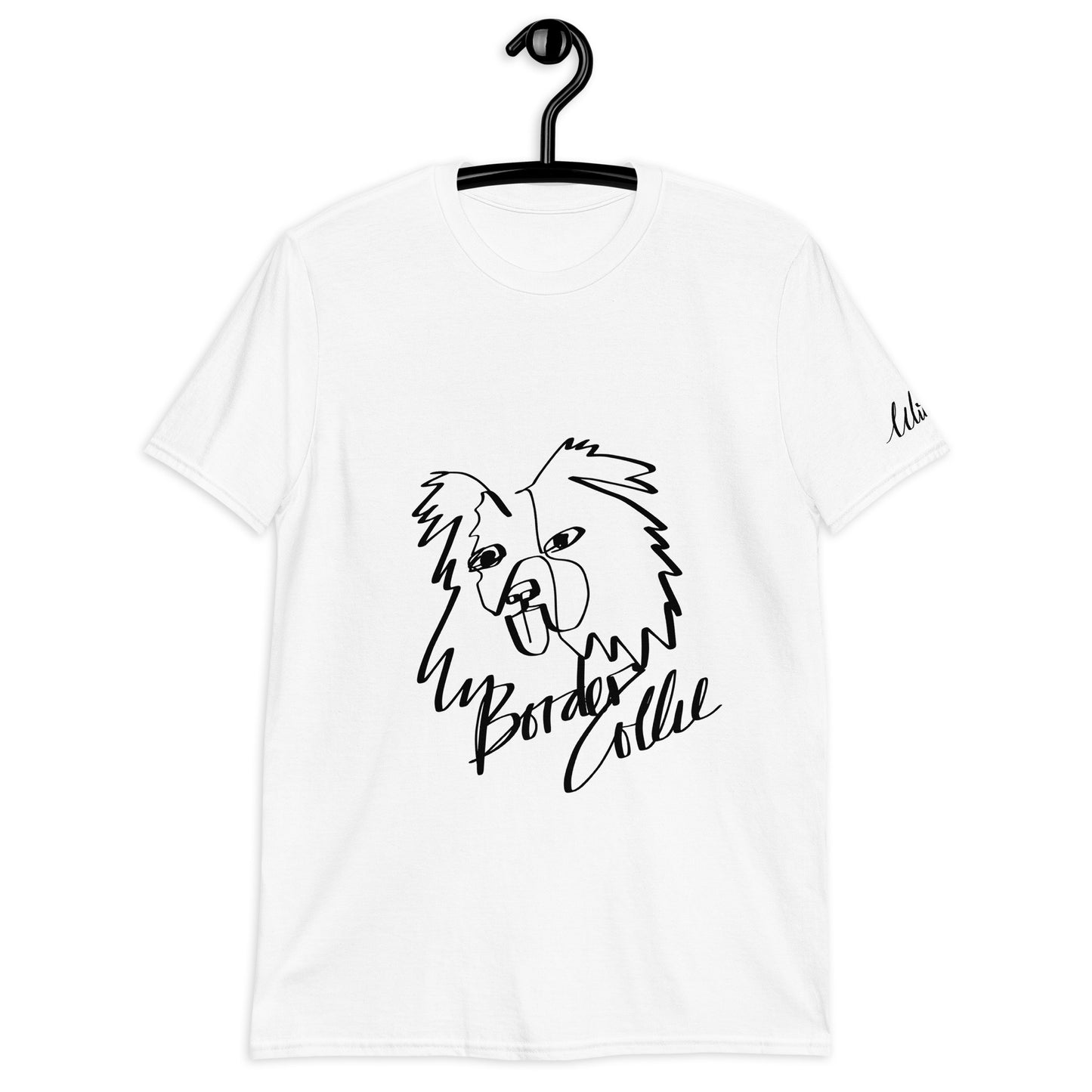 Border Collie Print White T-Shirt