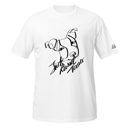 Jack Russel Terrier Print White T-Shirt