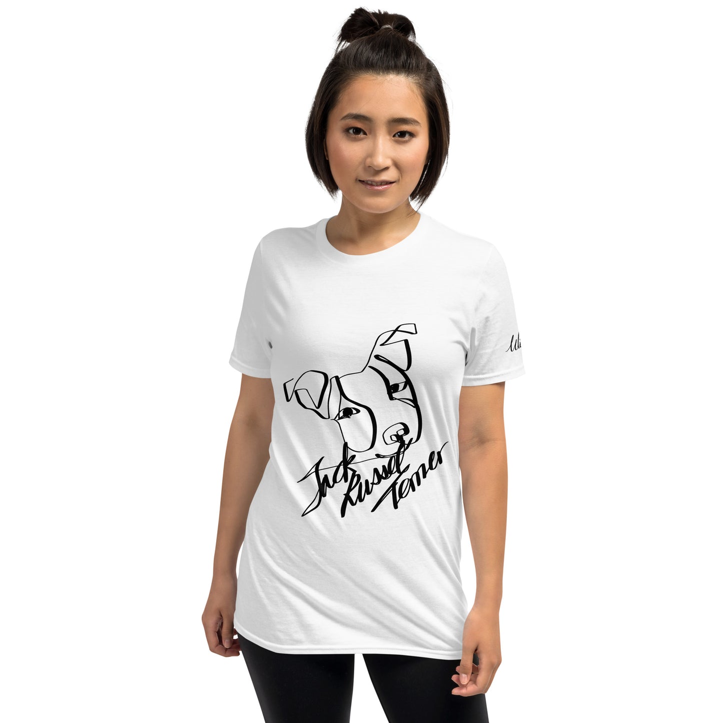 Jack Russel Terrier Print White T-Shirt