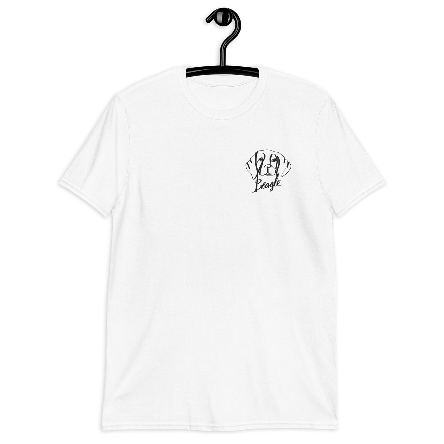 Beagle Embroidery White T-Shirt