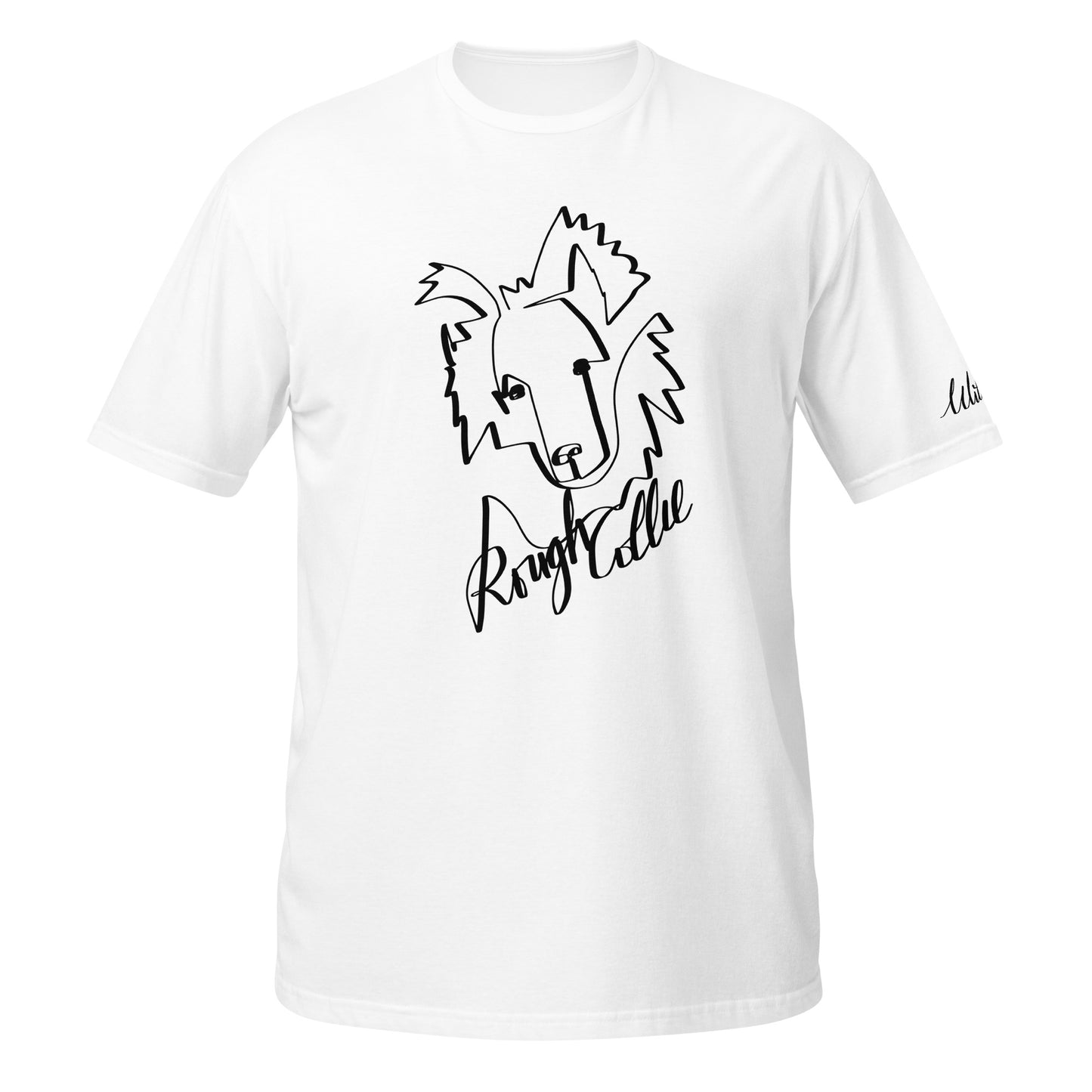 Rough Collie Print White T-Shirt