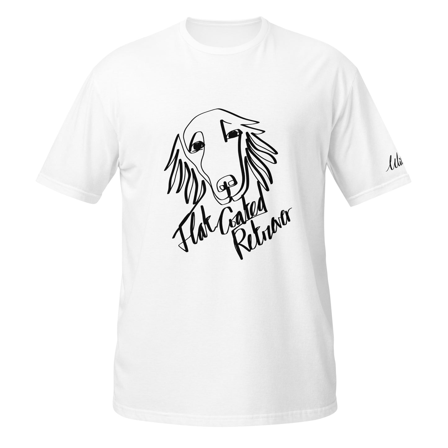 Flat Coated Retriever Print White T-Shirt