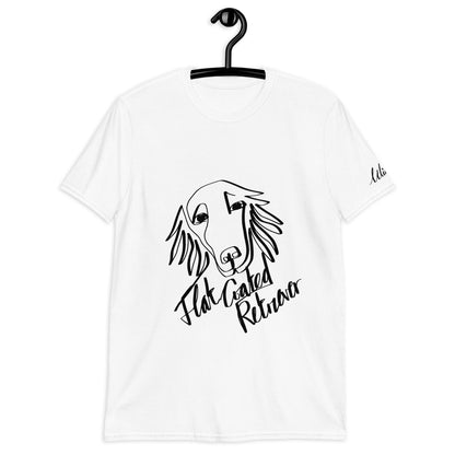 Flat Coated Retriever Print White T-Shirt