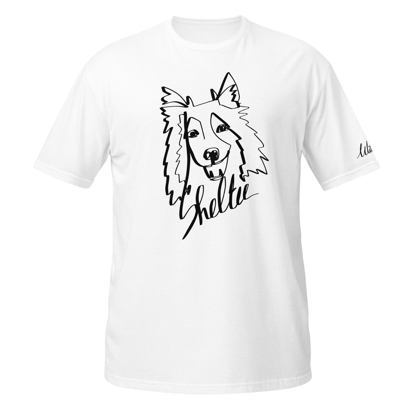 Sheltie Print White T-Shirt