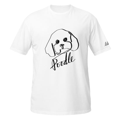 Poodle Print White T-Shirt