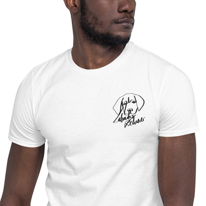 Labrador Retriever Embroidery White T-Shirt